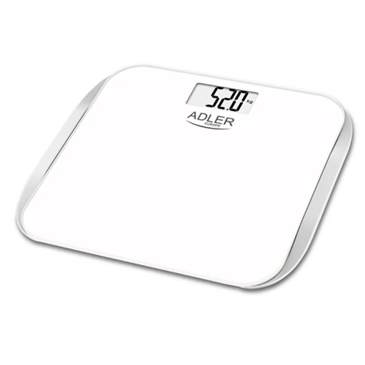 Adler AD8164 Személymérleg 180 kg 100 g 4-szenzoros edzett üveg 6 mm LCD automatikus nulla automatikus kikapcsolás #1