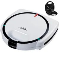 Eta 015190000 Pievo 2 szendvics 750 W tapadásmentes felület automatikus termosztát csúszásgátló lábak függőleges tárolás fehér