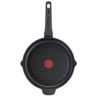 Tefal E2304074 grill serpenyő 26 cm öntött alumínium tapadásmentes bevonat indukciós-kompatibilis sütőben 175C-ig rögzített fogantyú #2
