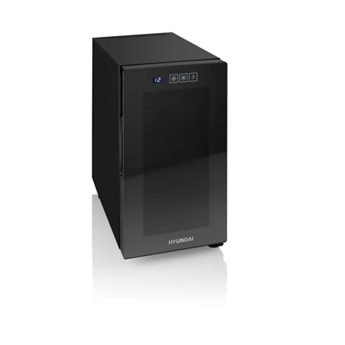 Hyundai VIN8G borhűtő termoelektromos 8 palack 12-18 °C G energiaosztály zaj 26 dB 46,0 x 25,2 x 50,4 cm 4 króm polc érintésvezérlés beltéri LED fehér #2