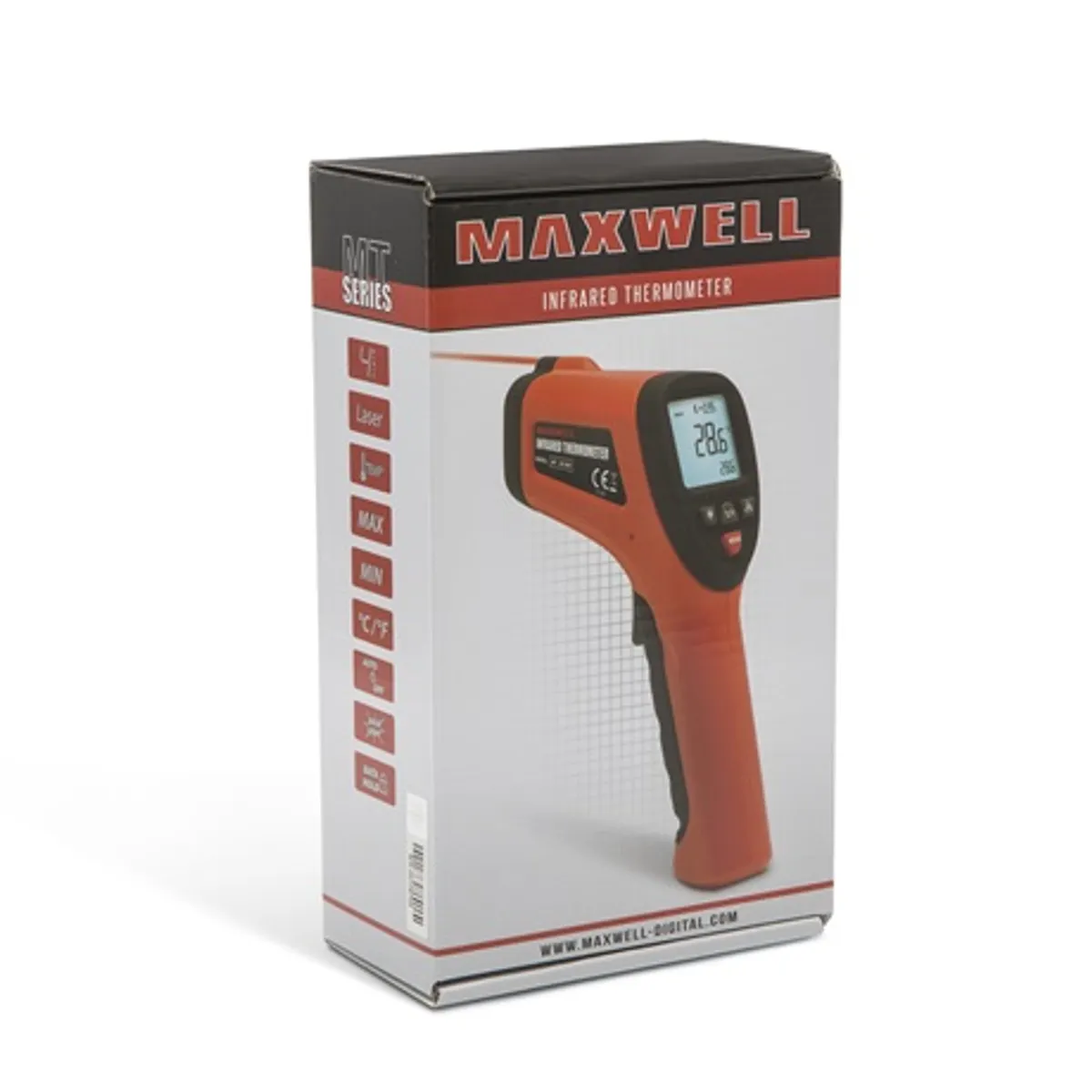 Maxwell-Digital 25901 infravörös hőmérő lézer irányzék emisszivitás 0.95 -50C-380C 0.5s lcd 4-digits #4