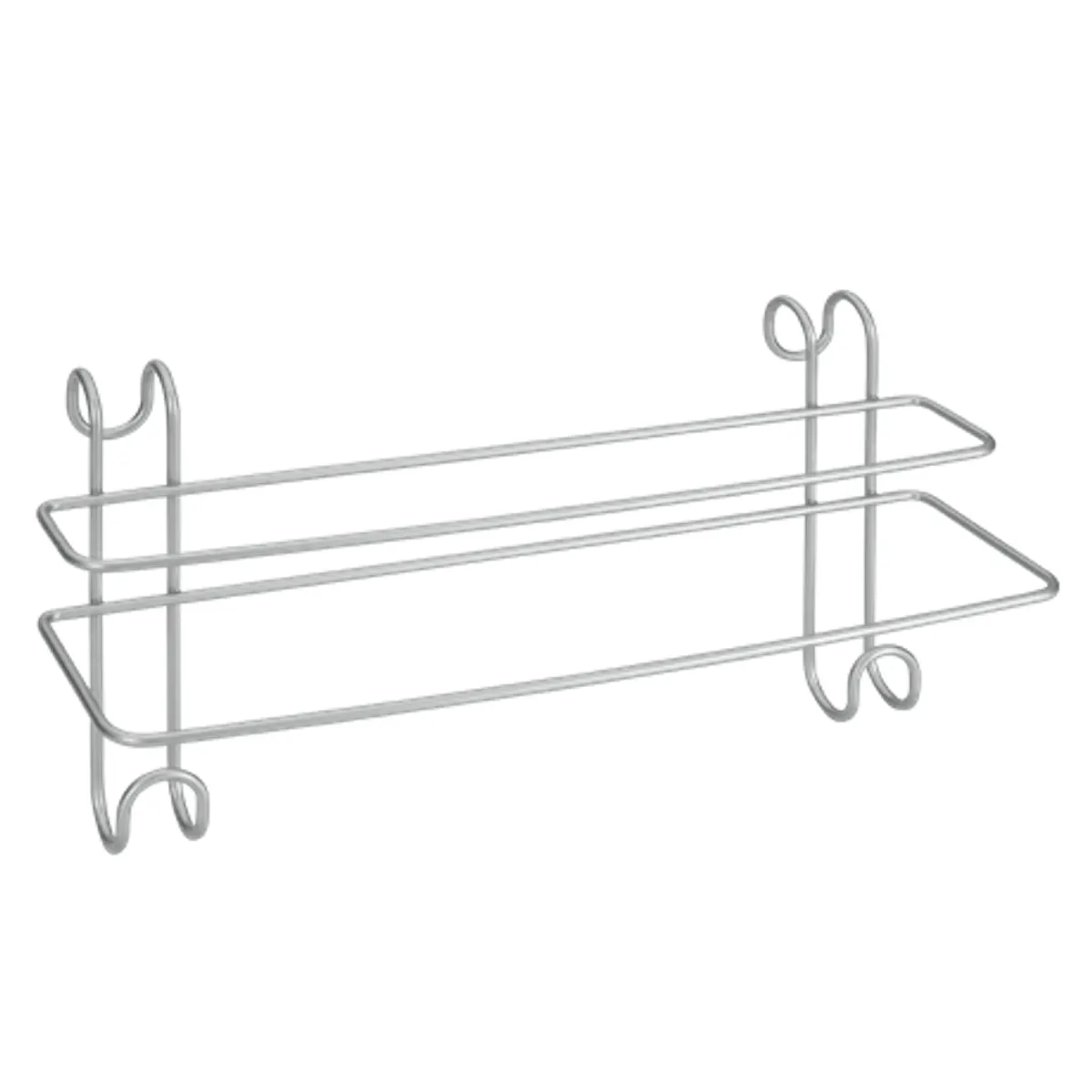 Metaltex MX403802 törölközőtartó Radius dupla matt ezüst 39x15x20 cm Polytherm bevonat #1
