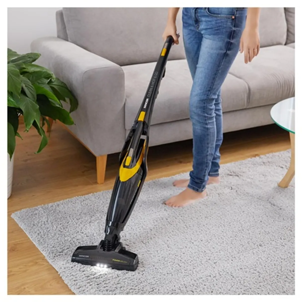 Sencor SVC 0741YL-EUE3 PORSZÍVÓ ÁLLÓ 3IN1 LED világítással HEPA szűrő porzsák nélküli 85 perc üzemidő 0,5 l #9