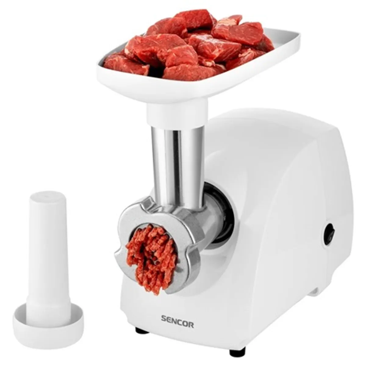 Sencor SMG 4200WH húsdaráló 500 W visszafelé működő motor csúszásmentes talpak acélból készült vágókés és tárcsák gyümölcslé, dzsem készíthető #3