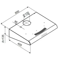 MPM MPM-61-PX-70 beépíthető páraelszívó 60 cm 3 fokozat mosható alumínium hálószűrő szénszűrő opcionális 4W LED világítás LWA 56-63 dB #2