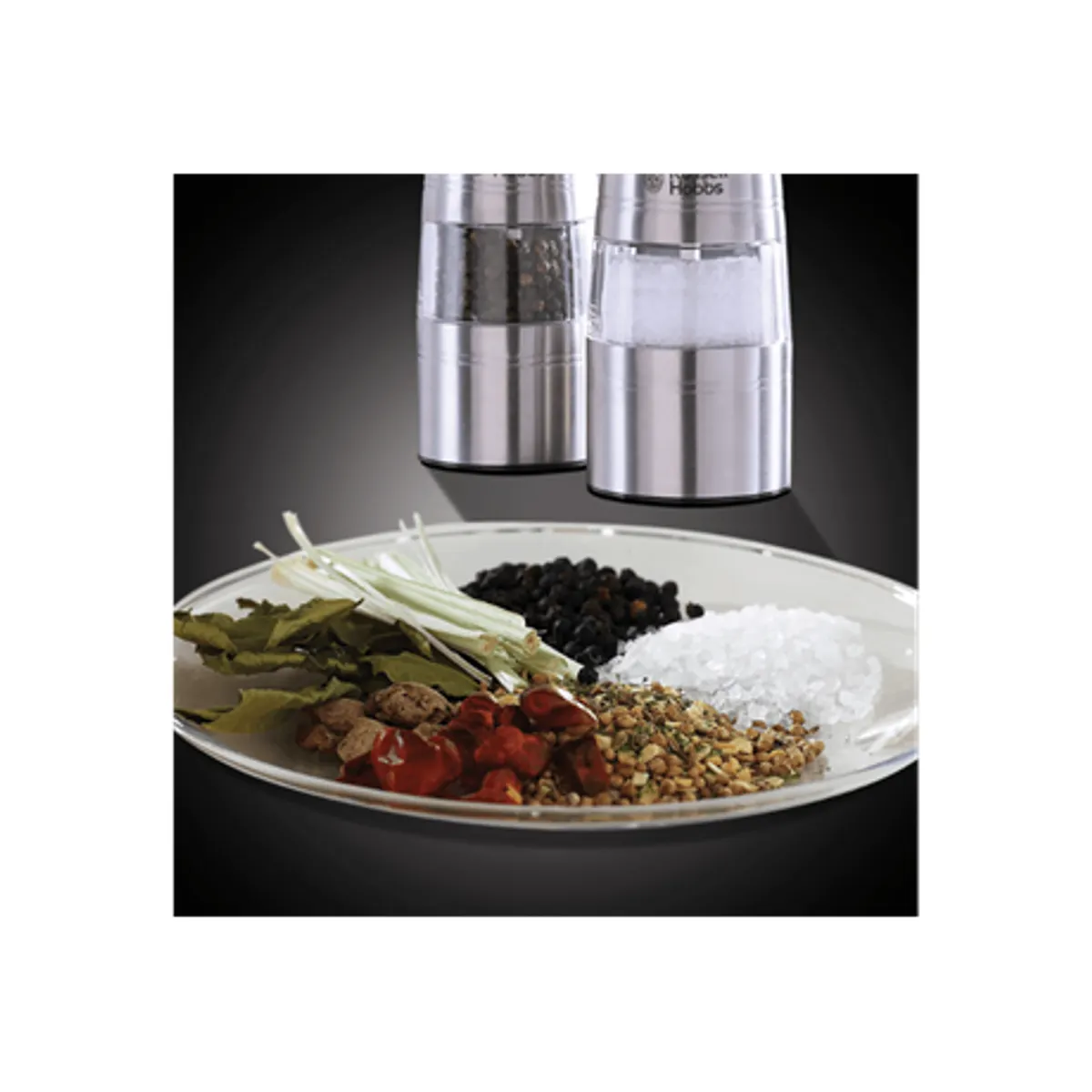 Russell Hobbs 23460-56 só- és borsőrlő készlet kerámia őrlőfej beépített fény állítható őrlésfinomság rozsdamentes acél készülékház #3