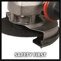 Einhell TE-AG 18/115-2 LI - SOLO akkumulátoros sarokcsiszoló 115 mm, 18 V Power X-Change, lágyindítás, újraindulás védelem, 2 pozíciós pótfogantyú #4