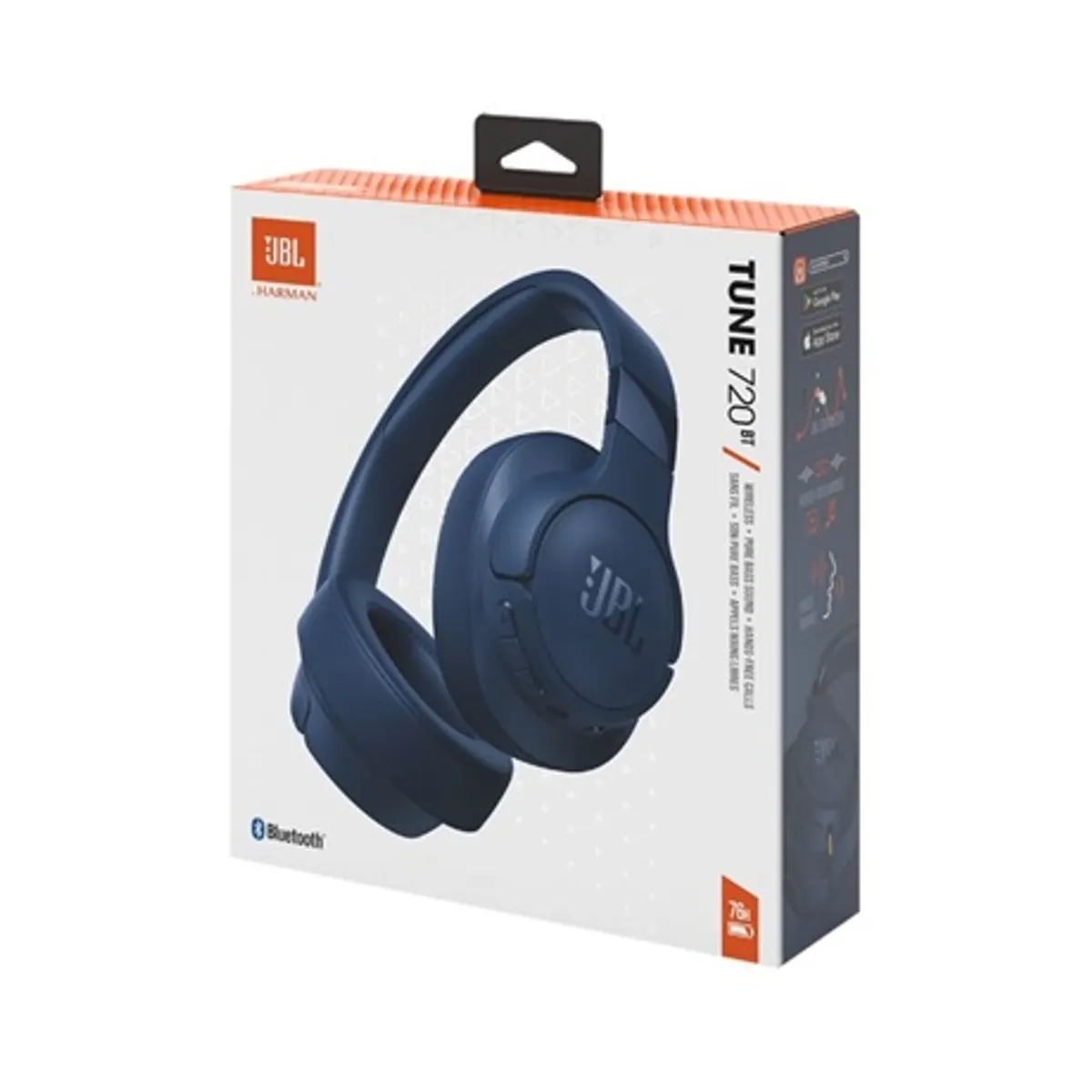 Jbl TUNE 720BT KÉK Tune 720BT Bluetooth 5.3 Pure Bass 76 óra üzemidő 5 perc töltés 3 óra hallgatás Levehető audio kábel #9
