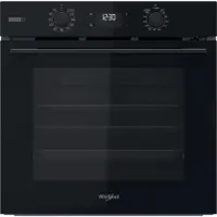 Whirlpool OMSK58RU1SB beépíthető sütő gőz funkcióval, 71 L, digitális kijelző, süllyeszthető kezelőgombok, sütősín