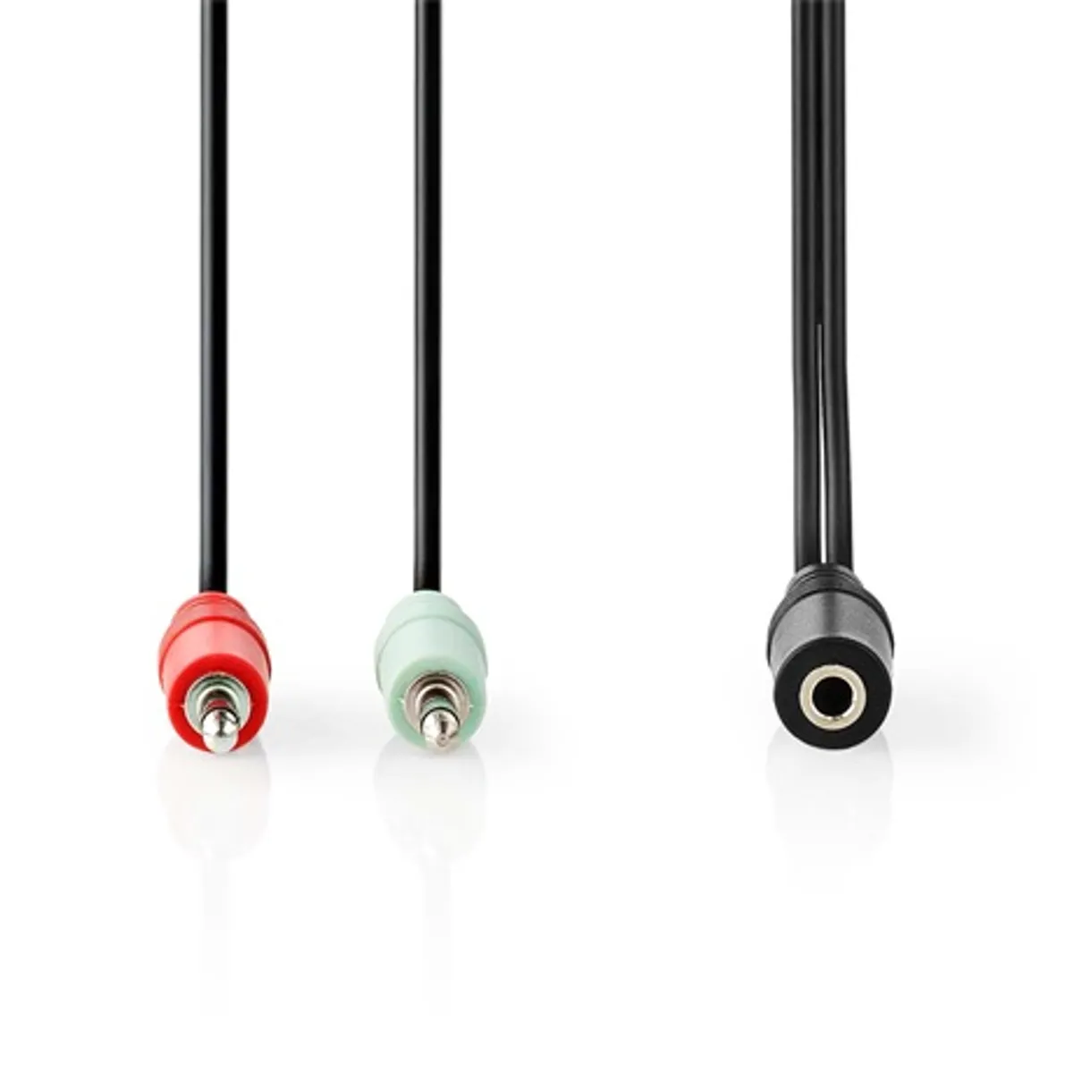 Nedis CAGB22160BK02 sztereó audio kábel 2x 3,5 mm jack dugó 0,20m #2
