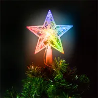 Family Christmas 58034 csillagcsúcsdísz többszínű 10 led 15 cm elemes #1
