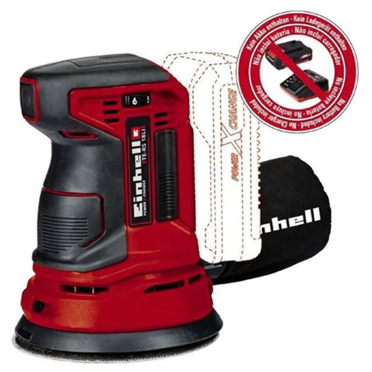 Einhell TE-RS 18 LI SOLO excenter csiszoló Power X-Change 125 mm 2 mm excentrikus löket Softgrip beépített porelszívó #2