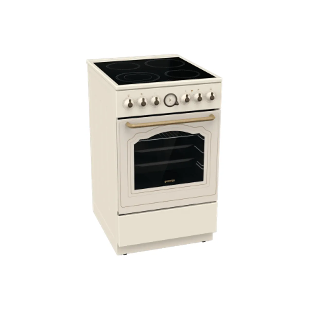 Gorenje GECS5B70CLI szabadonálló kerámia tűzhely elefántcsontszínű 4 zónás kerámia főzőlap 70 L sütő energiaosztály A #4