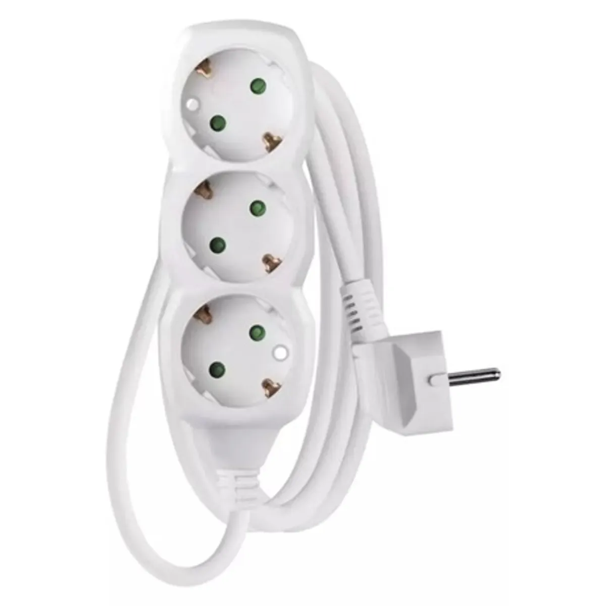 Emos P0321R elosztó 3 aljzat 1,5 m fehér PVC H05VV-F3G 1,5 mm2 Schuko gyerekzár #1
