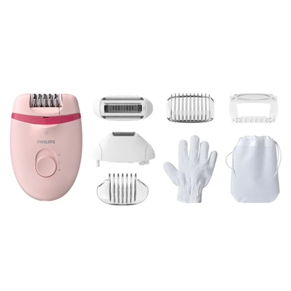 Philips BRE285/00 Satinelle essential epilátor opti-light fénnyel, vezetékes, 2 sebesség, 7 tartozék, mosható fej, bikini formázó fésű #1