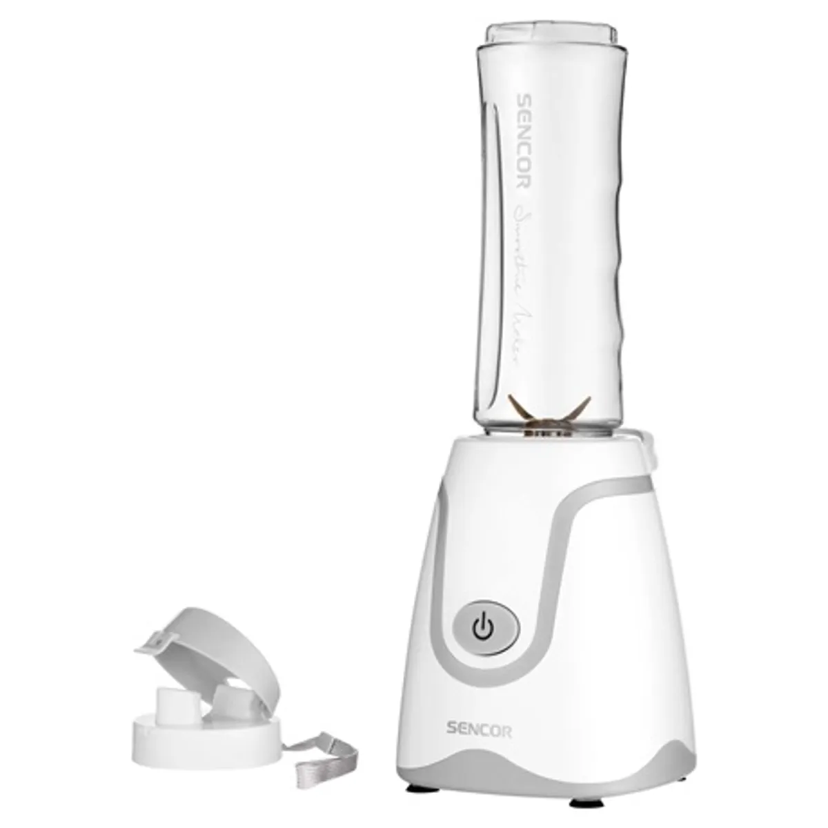 Sencor SBL 2110WH smoothie készítő 0,6 l BPA-mentes PCTG edény, rozsdamentes kés titán bevonattal, impulzus üzem, 500 W, autó italtartó kompatibilis #4