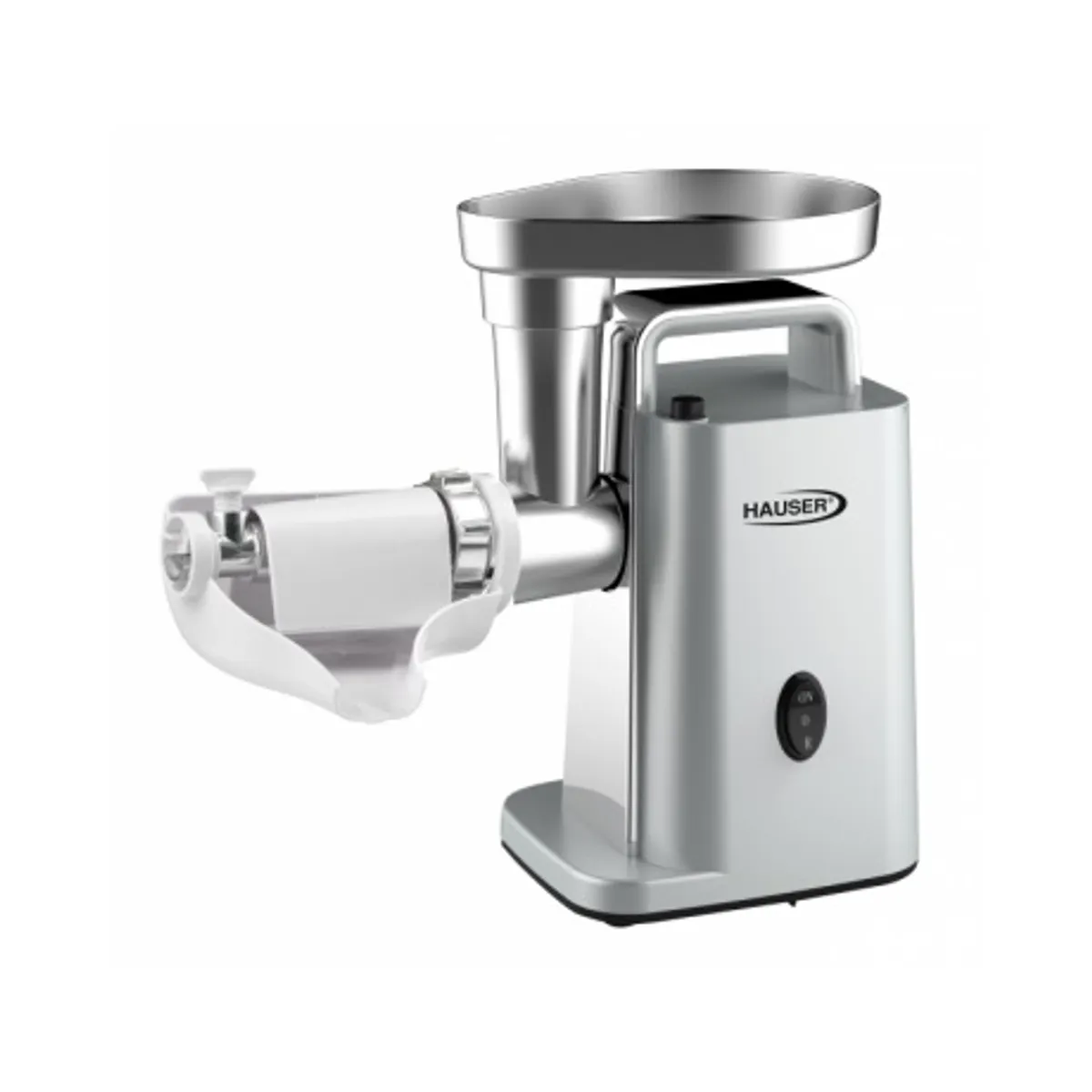 Hauser MG800 húsdaráló paradicsompasszírozó készlettel 800 W max, 3 acél vágórostély, kolbász- és hurkatöltő, kebbe készítő, tömőrúd #1