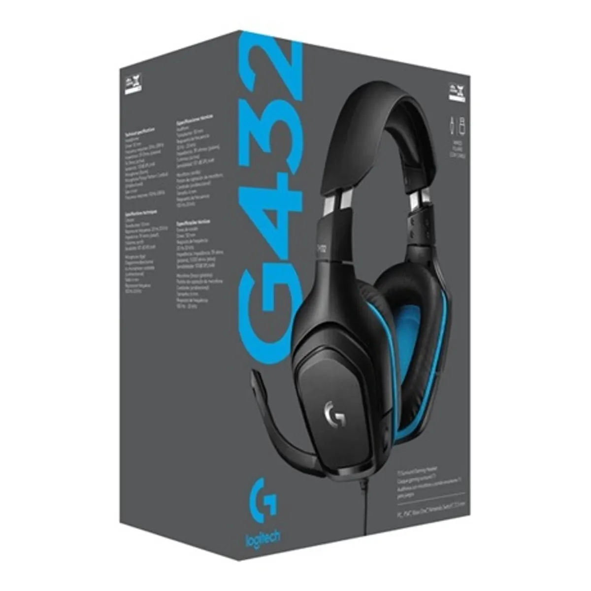 Logitech 981-000770 G432 fejhallgató 7.1 térhatású DTS Headphone X 2.0 USB 3,5 mm #4