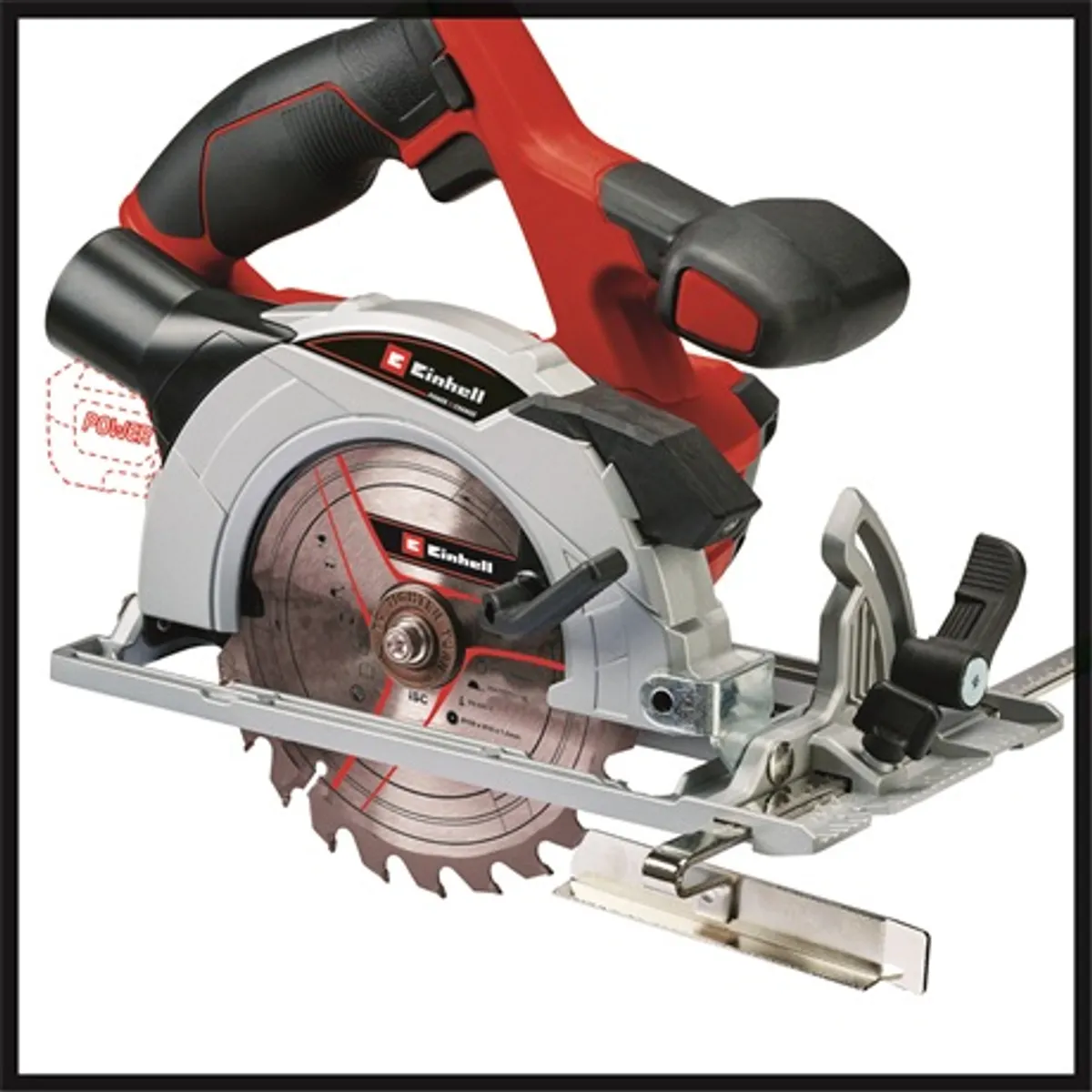 Einhell TE-CS 18-150 LI - SOLO körfűrész 150 mm fűrészlap, 4200 min-1, led megvilágítás, tengelyzár, pxc, vezetősín kompatibilis #3