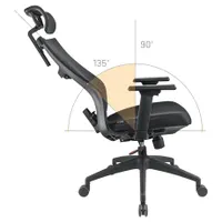 Yenkee YGC 500BK FISHBONE 3D állítható könyöktámasz szinkron mechanizmus ülésmagasság 48-56 cm 90-135 deg háttámla dőlésszöge 120 kg teherbírás #6