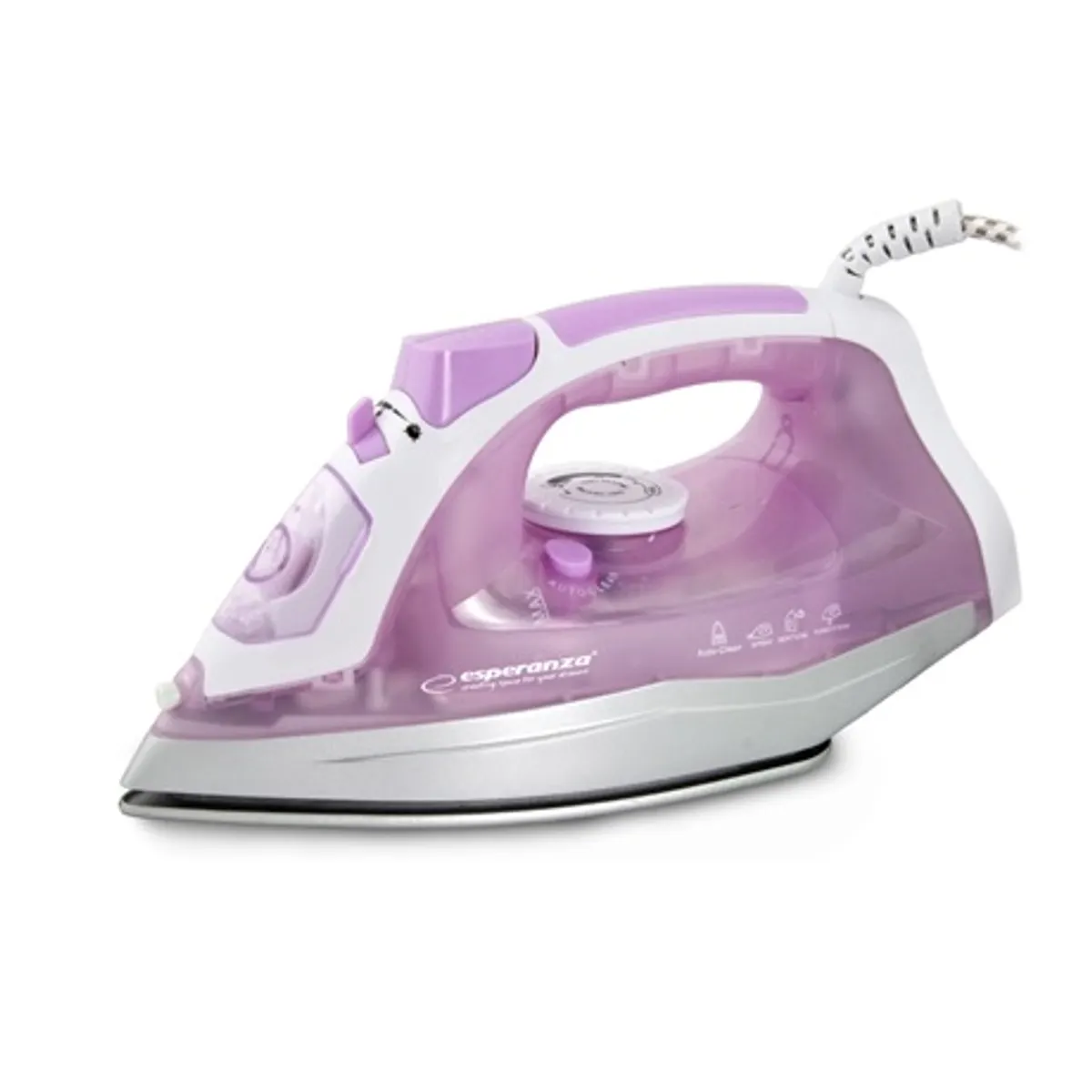 Esperanza EHI004 Tulle vasaló kerámia talp anti-drip öntisztító vízkőmentesítés gőzlövet függőleges vasalás 2400W #1