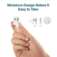 Mercusys MW150US N150 Vezeték nélküli Nano USB Adapter 150Mbps USB 2.0 2,4GHz