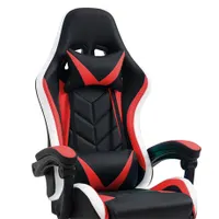 Bemada BMD1115RD Gamer szék 54x52 ülőfelület 82x57 háttámla, dönthető 120 kg RGB LED távirányító magasságállítás 45-55 cm #3