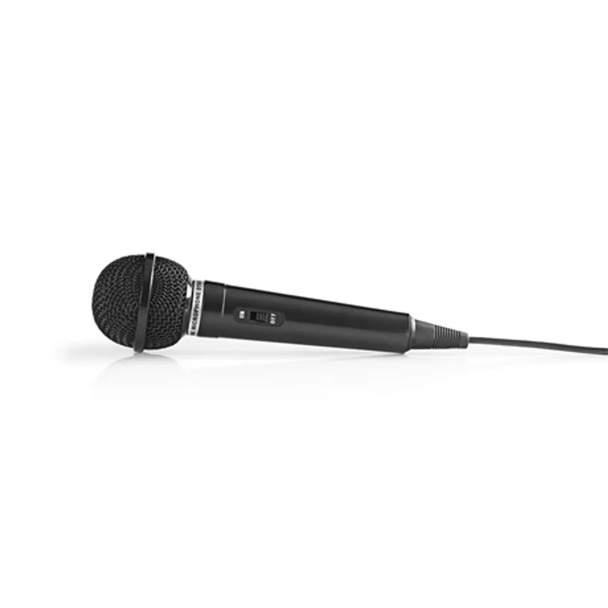 Nedis MPWD01BK dinamikus mikrofon 5 m kábel, 6,35 mm kimenet, kardioid, frekvencia 80 Hz-12 kHz, impedancia 600 Ohm, -75 dB, fekete #1
