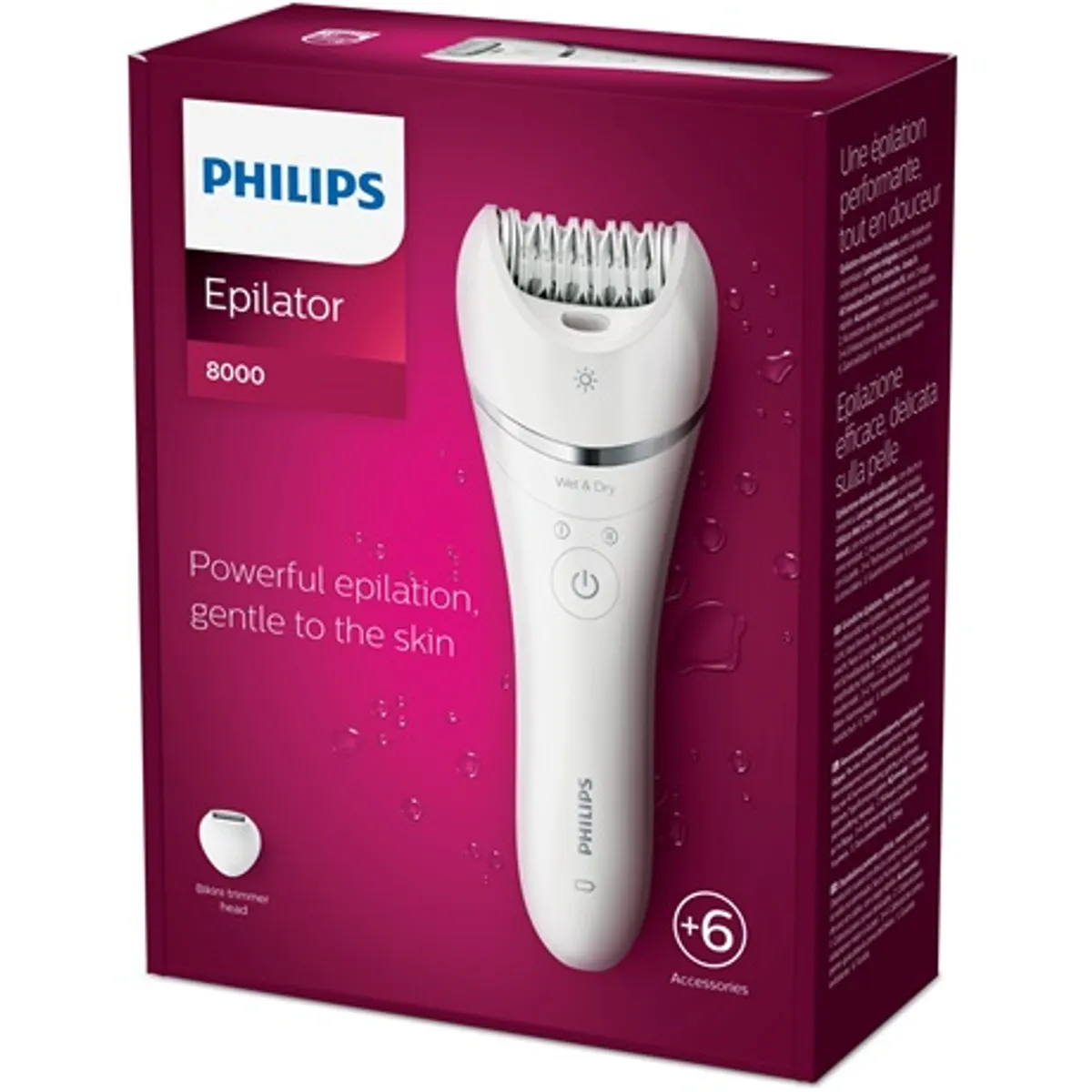 Philips BRE715/00 Satinelle Advanced nedves és száraz, vezeték nélküli, Opti-light, 32 csipesz, 2 sebesség, 40 perc használat, 2 óra töltés #4