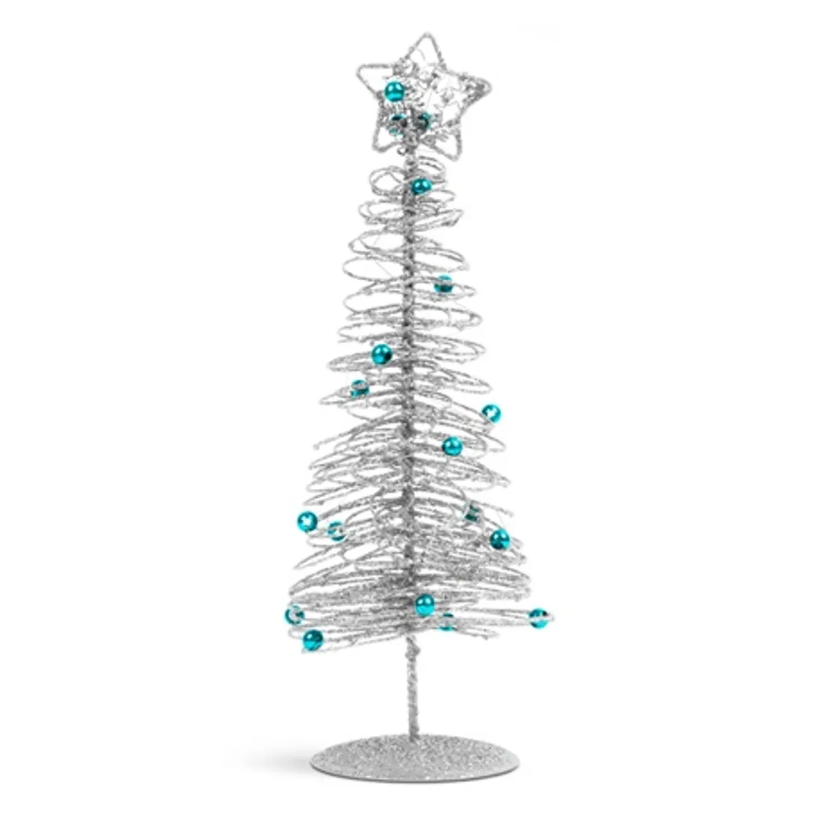 Family christmas 58622C karácsonyfadísz fém ezüst 28 x 10 cm glitteres beltéri #2