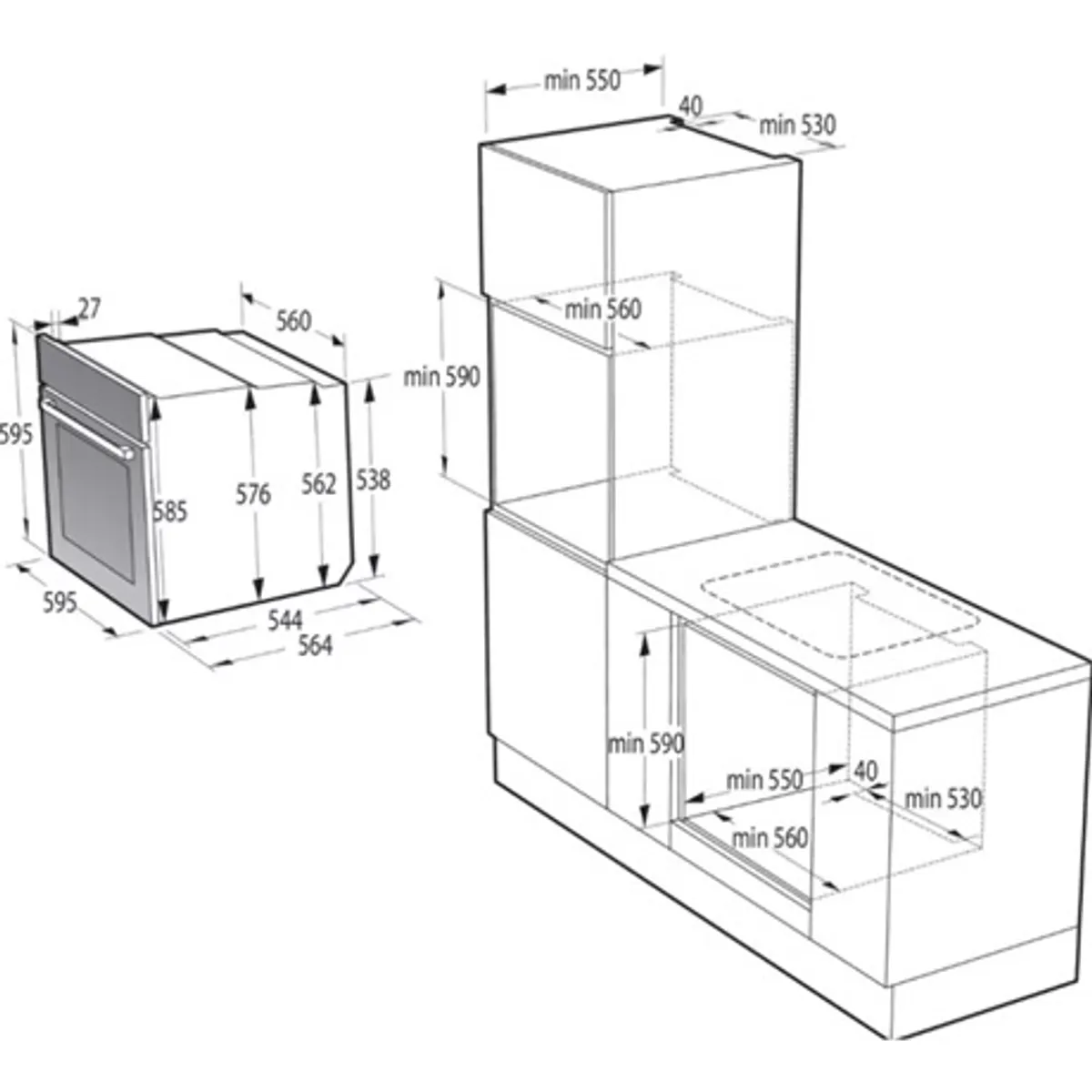 Gorenje BSA6747DGWI Beépíthető sütő fekete 77 L 300 fokC konvekció katalitikus AquaClean #8