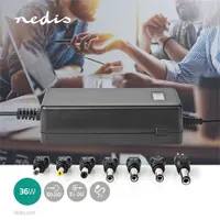 Nedis ACPA105 univerzális notebook adapter 5-24 V 36 W 2,4-3,0 A 7 dugó #7