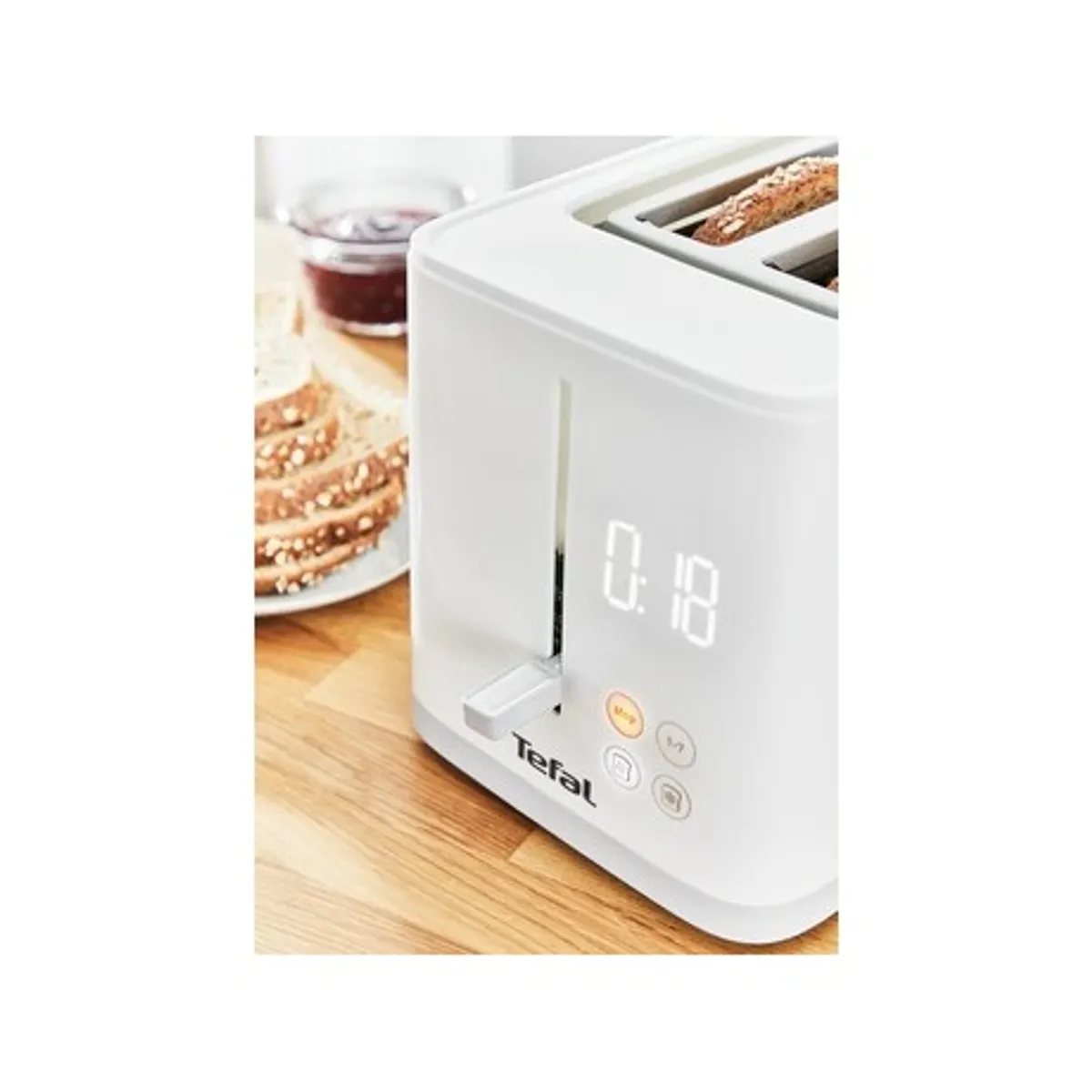 Tefal TT693110 Sense kenyérpirító fehér 2 szeletes digitális kijelző 7 fokozat automatikus kikapcsolás magas emelésű kar kivehető morzsagyűjtő tálca #4