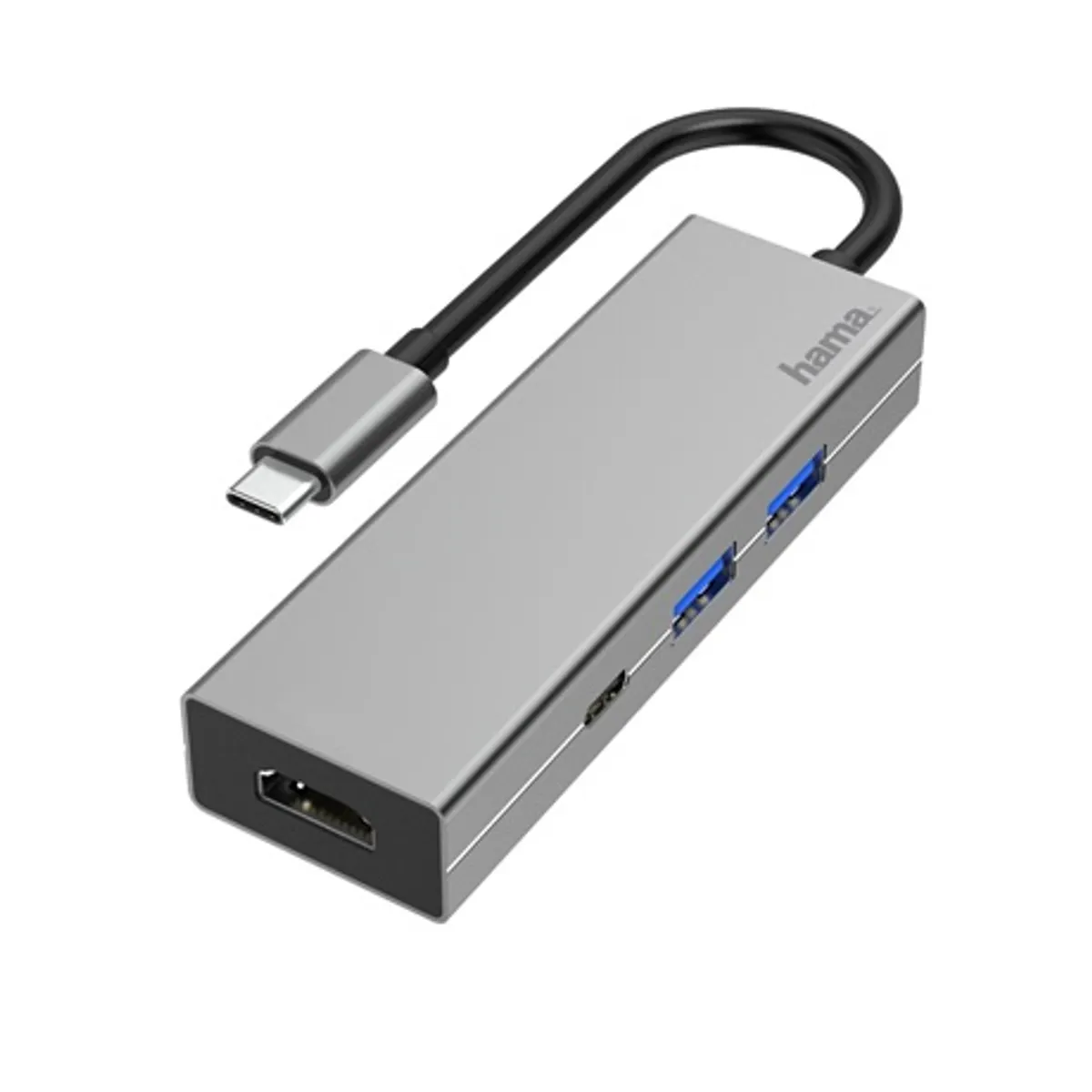 Hama 00200107 USB Type-C HUB 2x USB-A 1x USB-C HDMI 4K szürke #1