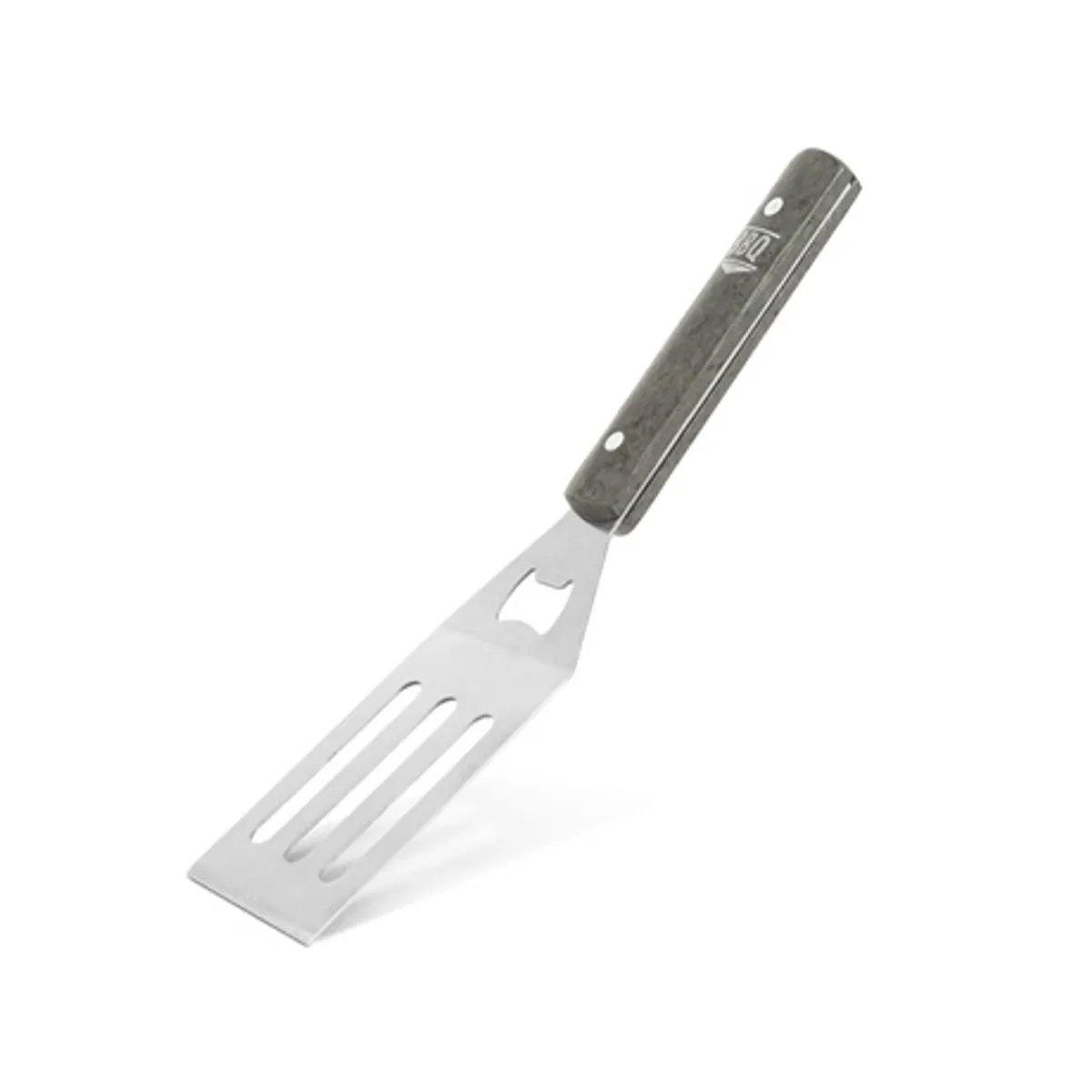 BBQ 56304C Grill eszköz készlet 4db csipesz húsvilla lapát kés beépített sörbontó hordtáska rozsdamentes acél fej fa nyél #5