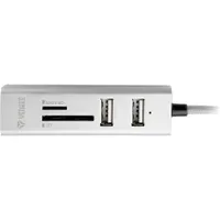 Yenkee YHC 101SR USB hub és kártyaolvasó 3x USB 2.0 port Micro SD SDHC SDXC kártyaolvasó adatátvitel 480 megabit per másodperc 30 cm kábel #3