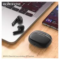 Borofone BW30 Cheerful fülhallgató fekete BT5.3 LCD kijelzős töltőtokkal #2