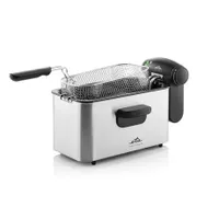 Eta 317290000 olajsütő rozsdamentes 3 literes zománc edény állítható kosár 150-190 °C 2000 W easy clean funkció csúszásmentes lábak #3