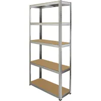 FIELDMANN FDR 1800 álló polc 90 x 40 x 180 cm 5 polcszint 0,7 mm galvanizált acél váz MDF 5 mm max terhelés 175 kg polcon #3
