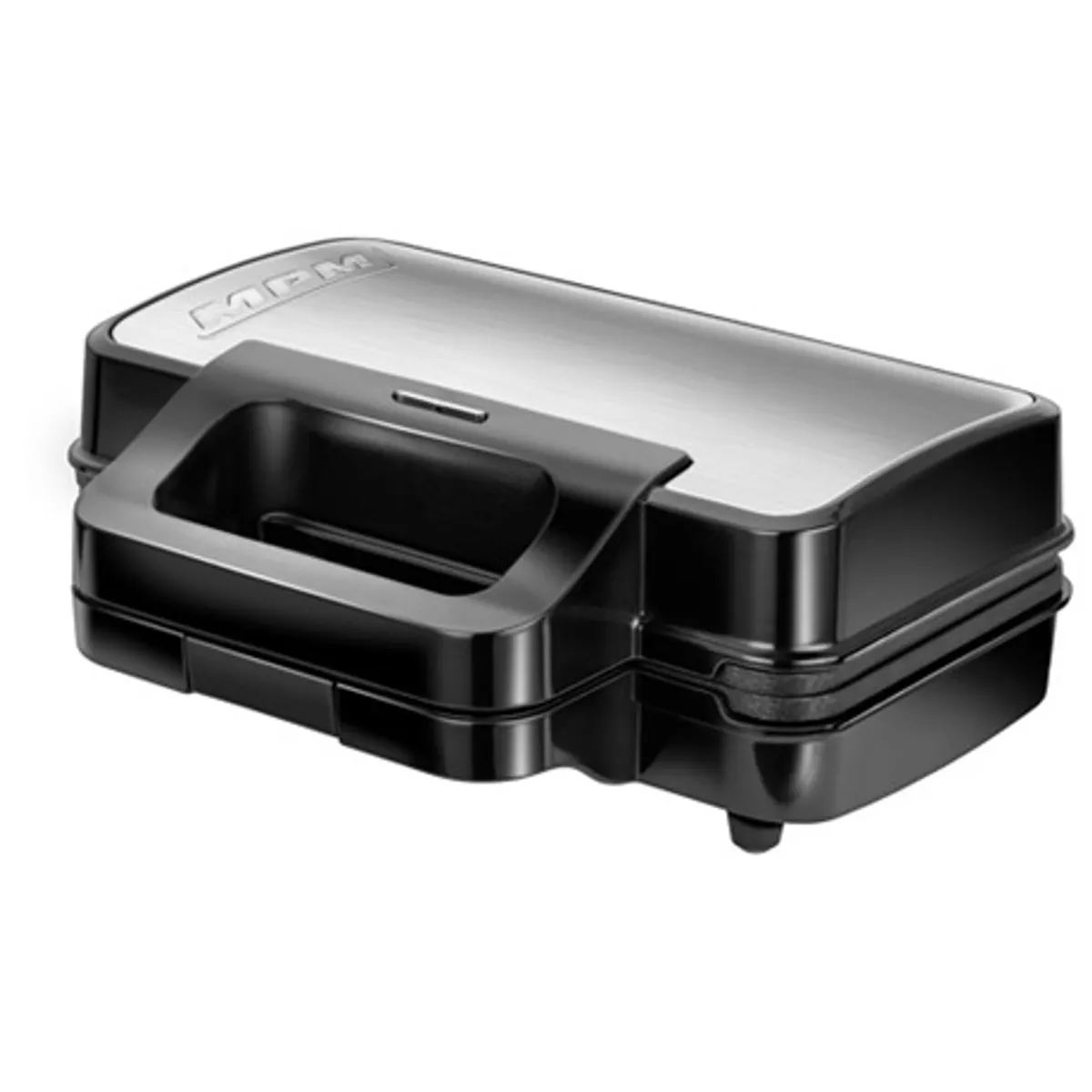MPM MOP-43M 3in1 szendvicssütő rozsdamentes acél ház cserélhető sütőlapok 2 gofri grill funkció tapadásmentes bevonat függőleges tárolás #1