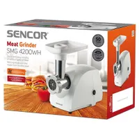 Sencor SMG 4200WH húsdaráló 500 W visszafelé működő motor csúszásmentes talpak acélból készült vágókés és tárcsák gyümölcslé, dzsem készíthető #6