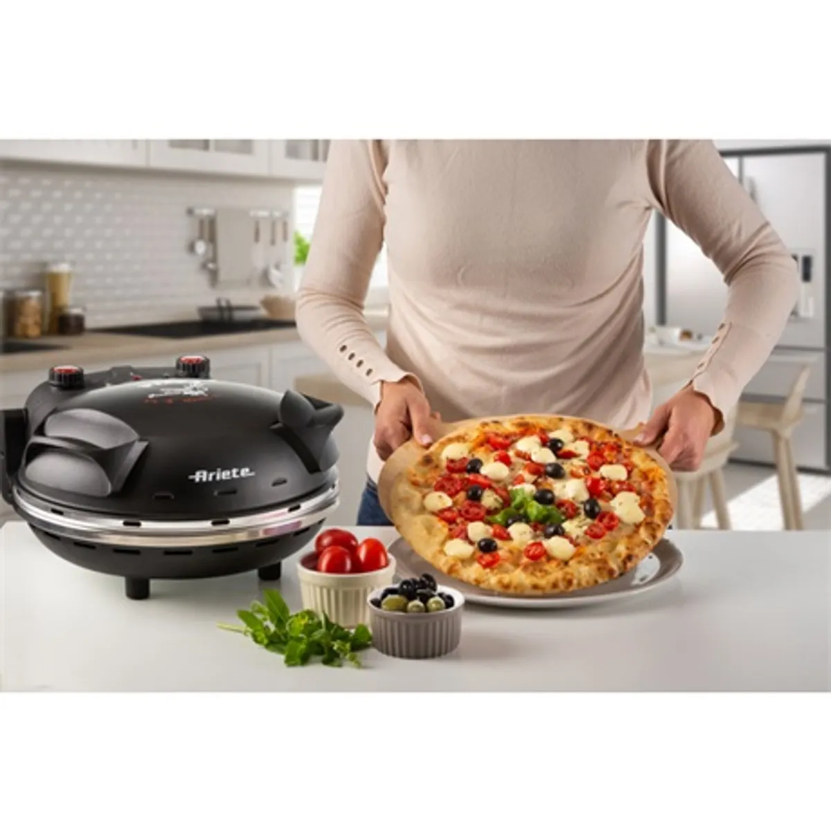 Ariete 917.BK Da Gennaro pizzakemence 33 cm sütőlap 1200 W 400C 30 perc 5 fokozat #3