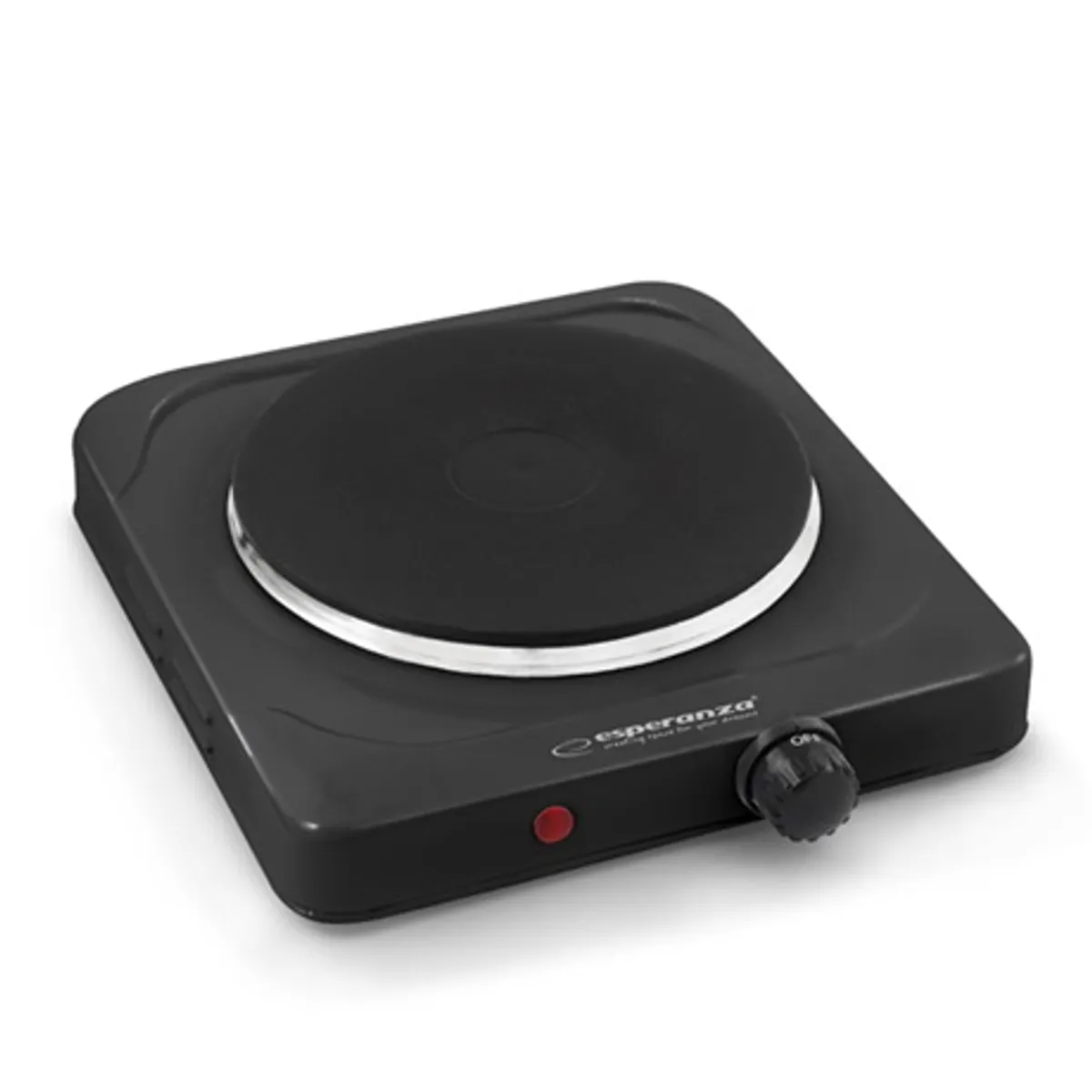 Esperanza EKH002K elektromos főzőlap 1500W 18,5 cm 75 cm tápkábel termosztatikus védelem jelzőfény 5 fokozat #1