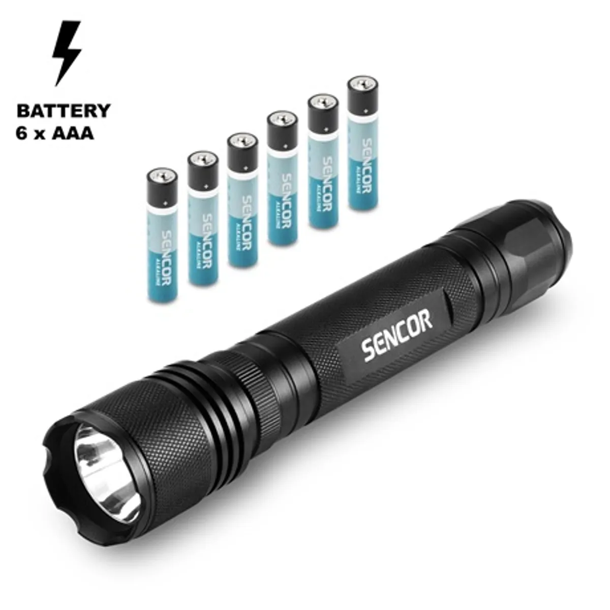 Sencor SLL 112 LED zseblámpa 200 lm IP44 3 mód AA #4