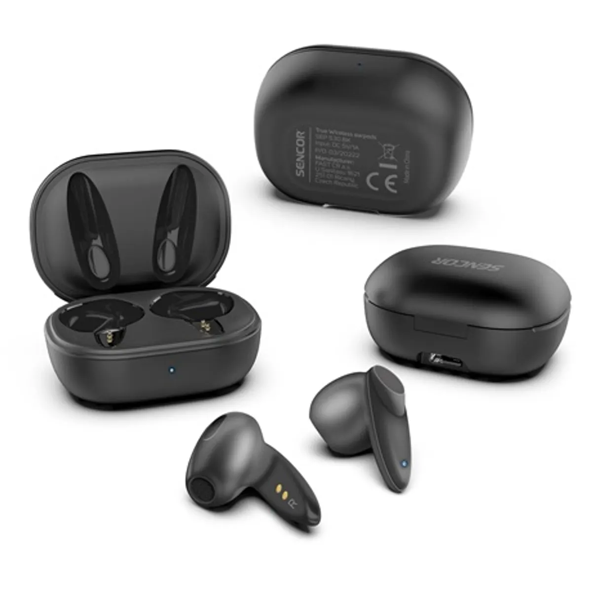 Sencor SEP 530BT BK Fülhallgató Bluetooth 5.1 érintéses vezérlés USB-C töltőtok 5 óra 10 m #5