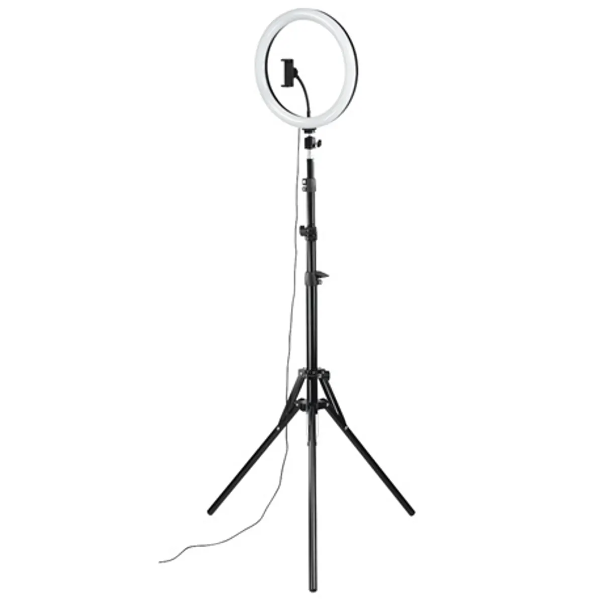 Hama 00004659 SPOTLIGHT STEADY 120 II 12" LED körlámpa, 162 LED, 3000–6000 K, 10 fényerősségi szint, 215 cm, USB-A, Bluetooth távkioldó, állvány #1