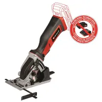 Einhell TE-CS 18/89 LI - SOLO Akkus mini körfűrész 89 mm fűrészlap, 28 mm vágásmélység, tengelyzár, porszívó adapter, Power X-Change #1