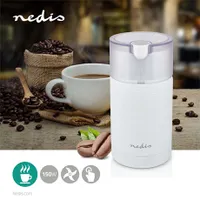 Nedis KACG200CWT Kávédaráló átlátszó fedél rozsdamentes acél őrlőkés 70 g kapacitás fehér ABS 150 W 220-240 V #2
