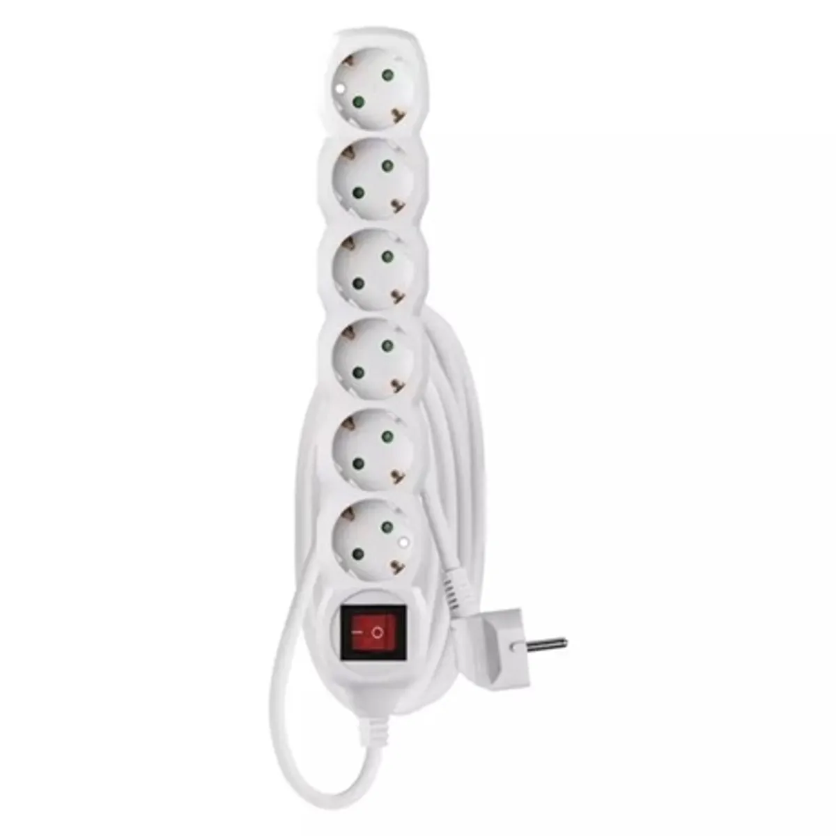 Emos P1623R 6 aljzat kapcsolós hosszabbító 3 m fehér Schuko 1,5 mm2 #1
