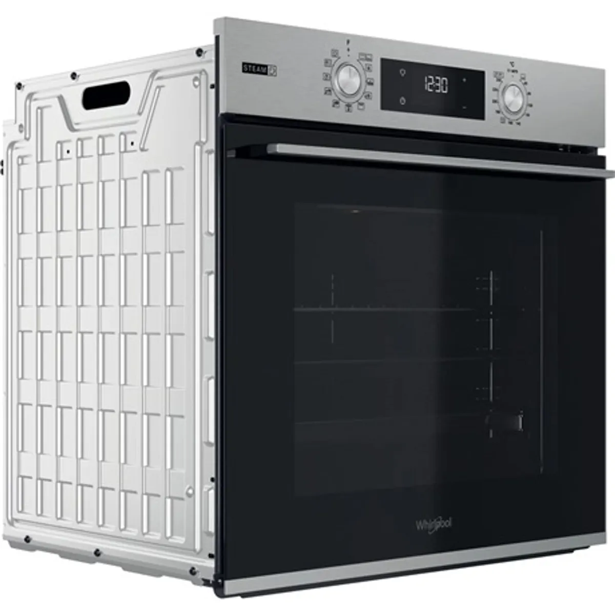 Whirlpool OMSK58RU1SX beépíthető sütő gőz funkcióval, pirolitikus és hidrolitikus tisztítás, inox, 71 l 59,5x59,5x55,1 cm #3